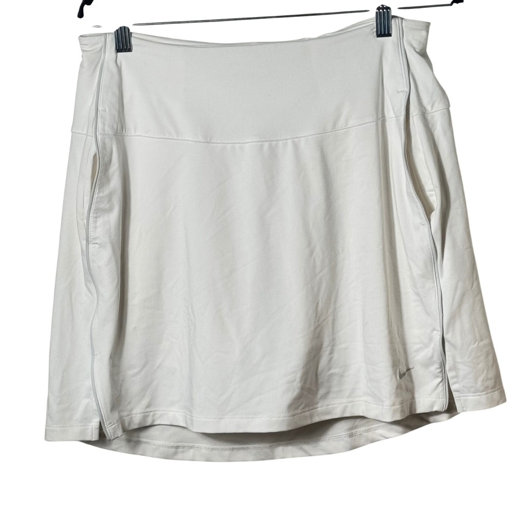 Nike Skort Women M White Dri-FIT Athletic Tennis Golf Skirt Pockets